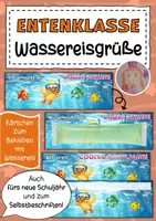 Vorschau - Anderer Materialtyp - Entenklasse Grüße für Wassereis Klassentier Ente - Deckblatt