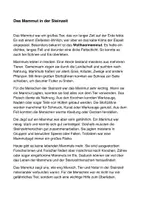 Vorschau - Stundenentwürfe - das Mammut in der Steinzeit Sachunterricht Lesetext Referat Gruppenarbeit - Seite 1