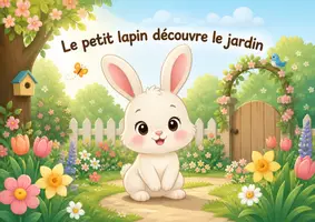 Aperçu - Préparation de séance / Séance complète - Kamishibai – Le petit lapin découvre le jardin au printemps - Page de couverture