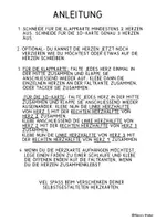 Vorschau - Mal- und Bastelvorlagen - Bastelvorlage für Herzkarte - Muttertag/Vatertag, mit Anleitung, editierbar - Seite 1