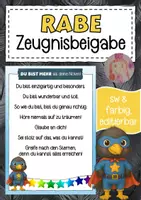 Vorschau - Anderer Materialtyp - Zeugnisbeigabe für die Rabenklasse Klassentier Rabe - Deckblatt