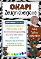 Vorschau - Anderer Materialtyp - Zeugnisbeigabe für die Okapiklasse Klassentier Okapi - Deckblatt
