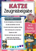 Vorschau - Anderer Materialtyp - Zeugnisbeigabe für die Katzenklasse Klassentier Katze - Deckblatt