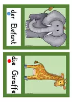 Vorschau - Bildkarten - Safari - Bildkarten DAZ - Seite 1