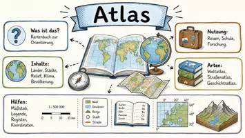 Vorschau - Arbeitsblätter - Lernposter + Arbeitsblätter zum Thema "Atlas" + Lösung & MP3 + Infografik - Seite 2