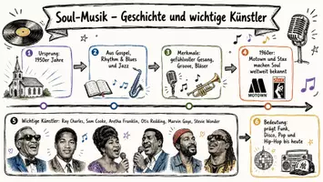 Vorschau - Arbeitsblätter - Lernposter + Arbeitsblatt "Soul-Musik - Geschichte und wichtige Künstler" + interaktive Lösung & MP3 + Mindmap + Infografik - Seite 2