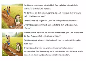 Vorschau - Arbeitsblätter - Hase und Igel – Fabel zum Lesen & Ausmalen - Seite 3