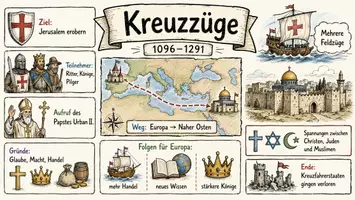 Vorschau - Arbeitsblätter - Lernposter + Arbeitsblätter zum Thema "Kreuzzüge" + Lösung & MP3 + Mindmap + Infografiken - Seite 2