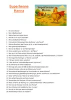 Vorschau - Arbeitsblätter - Superhenne Hanna | Fragen mit Seitenzahlen | Unterrichtsmaterial | Deutsch Klasse 5-8 | mit Lösungen - Seite 1