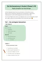 Vorschau - Arbeitsblätter - Thema Zeichensetzung: DEIN Materialpaket (5-10) - Seite 1