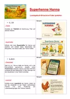 Vorschau - Stundenentwürfe - Superhenne Hanna | Lesetagebuch | Unterrichtsmaterial | Deutsch Klasse 5-8 | mit Lösungen - Seite 1