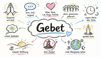 Vorschau - Arbeitsblätter - Lernposter + Arbeitsblätter zum Thema "Gebet" + interaktive Lösung & MP3 + Mindmap + Infografik - Seite 2