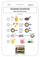 Vorschau - Arbeitsblätter - Rezept: Schinken-Käse-Sandwich Tabellarisch, Bildern - Deckblatt