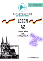 Vorschau - Stundenentwürfe - A2 Leseverstehen Köln TEST richtig/falsch Landeskunde - Deckblatt