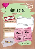 Vorschau - Mal- und Bastelvorlagen - 🩷 Muttertag - Liebe im Glas (differenziert) - Deckblatt