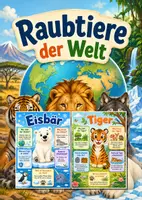 Vorschau - Poster - Lernkarte – Raubtiere der Welt – Sachunterricht – Tiere 3. Klasse - Deckblatt