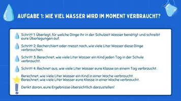 Vorschau - Bildkarten - Nachhaltigkeit in unserer Klasse und in unserer Schule, Wasserverbrauch und Sparen von Trinkwasser - Seite 3