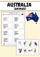 Vorschau - Arbeitsblätter - AUSTRALIA - animals - Deckblatt