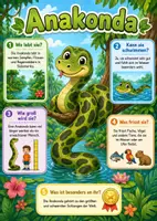 Vorschau - Poster - Lernkarte – Tiere des Regenwaldes – Sachunterricht – Tiere und Lebensräume 3. Klasse - Seite 2