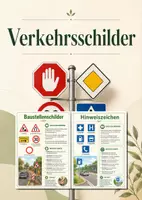 Vorschau - Poster - Lernkarte – Verkehrsschilder – Sachunterricht – Mobilität und Verkehr 3. Klasse - Deckblatt