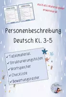 Vorschau - Stundenentwürfe - Personenbeschreibung - Tafelmaterial, Wortspeicher, Checkliste - Deckblatt