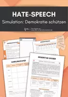 Vorschau - Arbeitsblätter - Hate-Speech - Krisenstab Simulation (Rollenspiel: Demokratie schützen) - Deckblatt