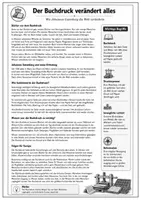 Vorschau - Arbeitsblätter - Buchdruck Frühe Neuzeit | Geschichte/GL Klasse 7/8 - Seite 1