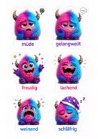 Vorschau - Bildkarten - Gefühlskarten bunt Monster - Seite 3