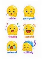 Vorschau - Fördermaterial/Inklusion - Gefühlskarten Emojis - Seite 3