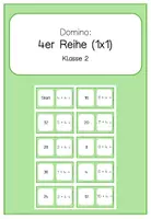 Vorschau - Spiele - Domino 4er Reihe (Einmaleins Übungsspiel) - Deckblatt