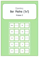 Vorschau - Spiele - Domino 8er Reihe (Einmaleins Übungsspiel) - Deckblatt