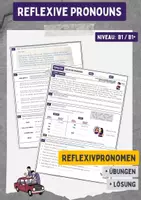 Vorschau - Unterrichtsreihen - Reflexive Pronouns - Merkhilfe / Übungen + Lösung - Deckblatt