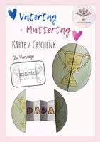 Vorschau - Mal- und Bastelvorlagen - Vatertag | Muttertag | Karte | Geschenk - Deckblatt