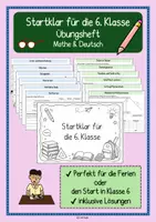 Vorschau - Arbeitsblätter - Startklar Klasse 6, Fit für Klasse 6 - Deckblatt