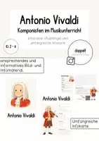 Vorschau - Unterrichtsreihen - Antonio Vivaldi - Infoposter + Infokarte | Komponisten im Musikunterricht (Klasse 2-4) - Deckblatt
