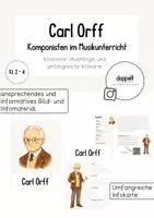 Vorschau - Unterrichtsreihen - Carl Orff - Infoposter + Infokarte | Komponisten im Musikunterricht (Klasse 2-4) - Deckblatt