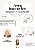 Vorschau - Unterrichtsreihen - Johann Sebastian Bach - Infoposter + Infokarte | Komponisten im Musikunterricht (Klasse 2-4) - Deckblatt
