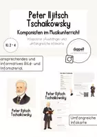 Vorschau - Unterrichtsreihen - Peter Iljitsch Tschaikowsky - Infoposter + Infokarte | Komponisten im Musikunterricht (Klasse 2-4) - Deckblatt