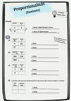 Vorschau - Arbeitsblätter - Zweisatz und Dreisatz (proportional) - Schritt für Schritt - Seite 1