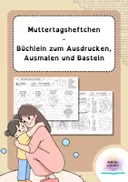 Vorschau - Anderer Materialtyp - Muttertagsheftchen - Büchlein zum Ausdrucken, Ausmalen und Basteln - Deckblatt