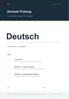 Vorschau - Stundenentwürfe - Deutsch ZP10 NRW – Vollständige Übungsprüfung Klasse 10 - Deckblatt