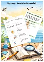 Vorschau - Arbeitsblätter - Mystery: Bandscheibenvorfall - Was ist mit Niklas Rücken passiert? - Bewegung - Deckblatt