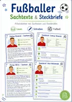 Vorschau - Arbeitsblätter - Personenbeschreibung Nationalmannschaft - Steckbriefe - Deckblatt