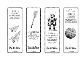 Vista previa - Manualidades / Dibujos para colorear - Marcapaginas Motivadores de la Lectura personalizables. - Portada