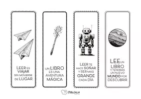 Vista previa - Manualidades / Dibujos para colorear - Marcapaginas Motivadores de la Lectura personalizables. - página 1