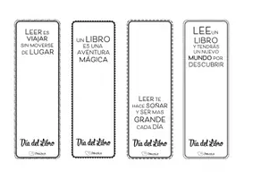 Vista previa - Manualidades / Dibujos para colorear - Marcapaginas Motivadores de la Lectura personalizables. - página 2