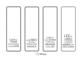Vista previa - Manualidades / Dibujos para colorear - Marcapaginas Motivadores de la Lectura personalizables. - página 3