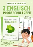 Vorschau - Prüfungsvorbereitung - 3.Englisch-Probeschularbeit - 1.Klasse Mittelschule - Deckblatt