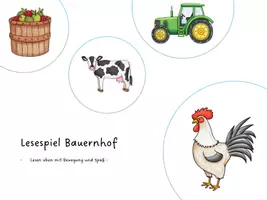 Vorschau - Aufgabenkarten - Lesespiel_Bauernhof - Seite 1