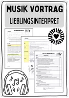 Vorschau - Stundenentwürfe - Musik–Vortrag: Mein Lieblingsinterpret - Deckblatt